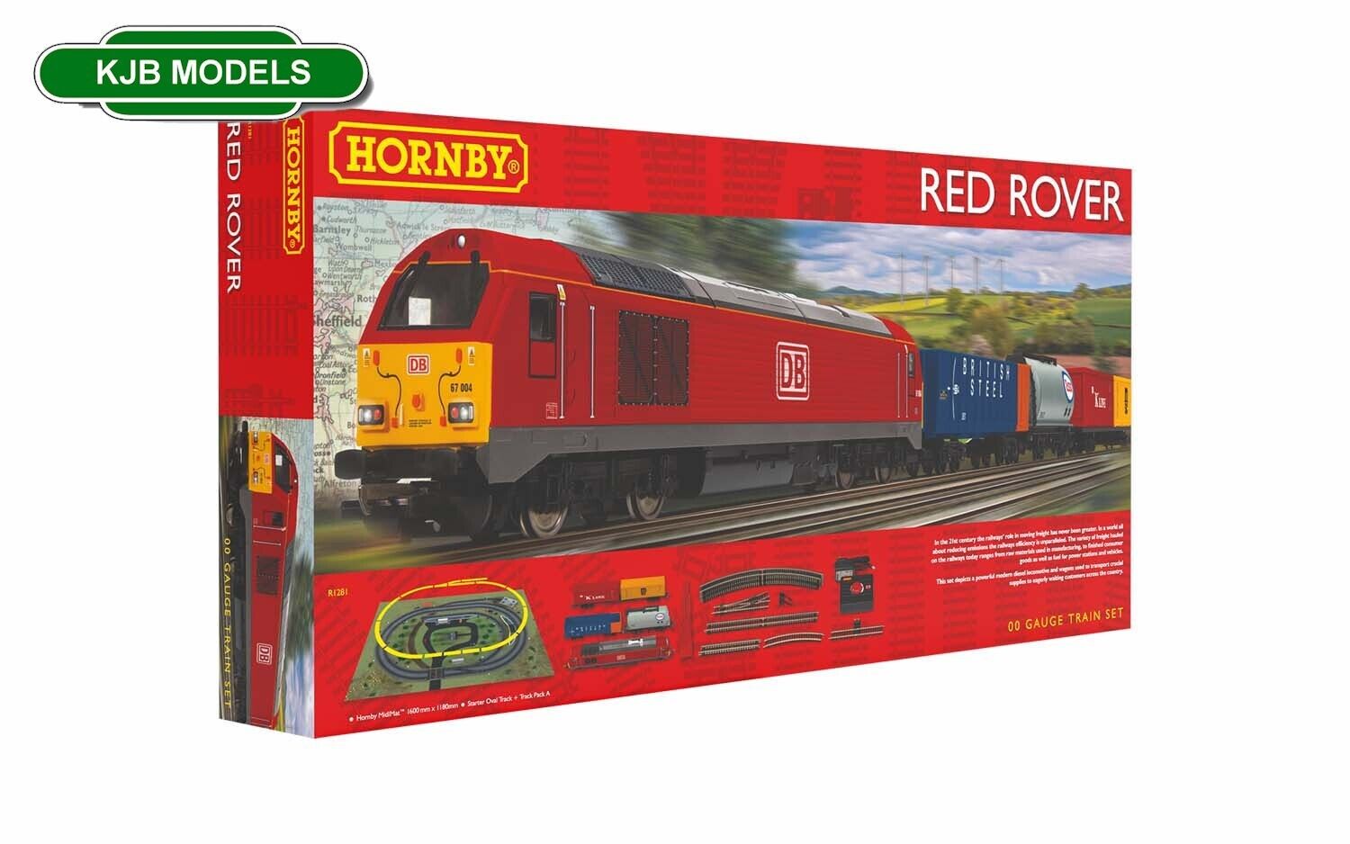 Hornby R1281M Red Rover Train Set Class 67 Loco + Wagons KJB Models